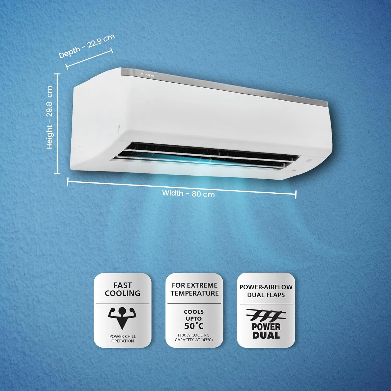 Daikin 0.8 Ton 3 Star, Fixed Speed Split AC (Copper, PM 2.5 Filter, 2022 Model, FTL28U, White) - Image 6