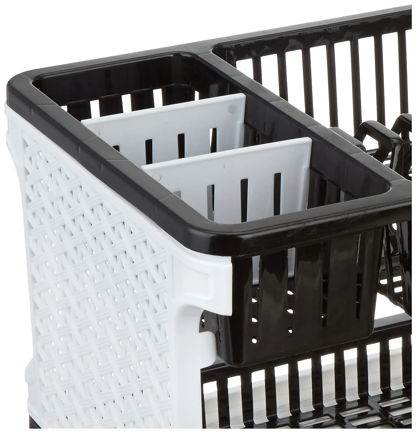Amazon Brand - Solimo Plastic Dish Drainer, (Black, 51 cm * 33 cm * 27.2 cm) - Image 2